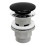 Zawór spustowy z przelewem, click-clack, 5/4", PP, ceramiczny czarny Ferro (S288PPCB-B)