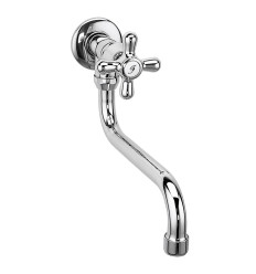Zawór wodny z ruchomą wylewką, pokrętło , chrom Retro Ferro (Z40)
