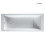 Zestaw wanna prostokątna 150x70 cm z kompletem odpływowo-przelewowym Fusa (10002000, 03002100) Langfoss Oltens (lpzestaw1424)