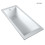 Zestaw wanna prostokątna 150x70 cm z kompletem odpływowo-przelewowym Fusa (10002000, 03002100) Langfoss Oltens (lpzestaw1424)