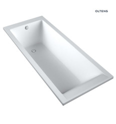 Zestaw wanna prostokątna 170x75 cm z kompletem odpływowo-przelewowym Fusa Langfoss Oltens (10005000 + 03002100)