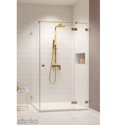 Kabina prysznicowa 100x110 Essenza Pro Brushed Gold KDJ Radaway (10097100-99-01R + 10098110-01-01)