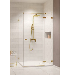 Kabina prysznicowa 100x120 Essenza Pro Brushed Gold KDJ Radaway (10097100-99-01R + 10098120-01-01)