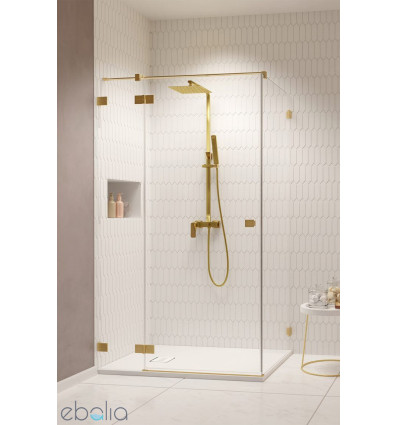 Kabina prysznicowa 110x110 Essenza Pro Brushed Gold KDJ Radaway (10097110-99-01L + 10098110-01-01)