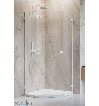 Kabina pięciokątna 80x80 Essenza Pro White PTJ Radaway (10100000-04-01L + 10100100-01-01)