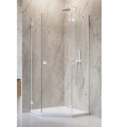 Kabina pięciokątna 80x80 Essenza Pro White PTJ Radaway (10100000-04-01L + 10100100-01-01)