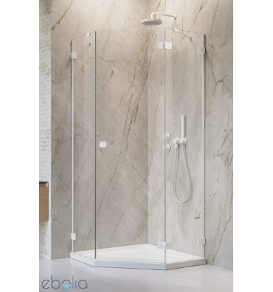 Kabina pięciokątna 80x80 Essenza Pro White PTJ Radaway (10100000-04-01L + 10100100-01-01)