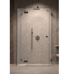Kabina prysznicowa 120x80 Essenza Pro Brushed GunMetal KDJ+S Radaway (10097312-92-01L + 10098080-01-01 + 10098080-01-01)