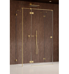 Kabina prysznicowa 100x75 Essenza Pro Brushed Gold KDJ+S Radaway (10097310-99-01L + 10098075-01-01 + 10098075-01-01)