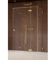 Kabina prysznicowa 100x100 Essenza Pro Brushed Gold KDJ+S Radaway (10097310-99-01R + 10098100-01-01 + 10098100-01-01)