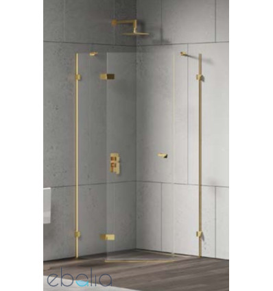Kabina prysznicowa pięciokątna 90x90 Eventa Gold Shine New Trendy (EXK-4834)