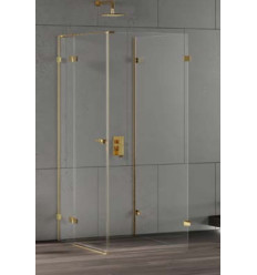 Kabina przyścienna 80x80 Eventa Gold Shine New Trendy (EXK-4816)