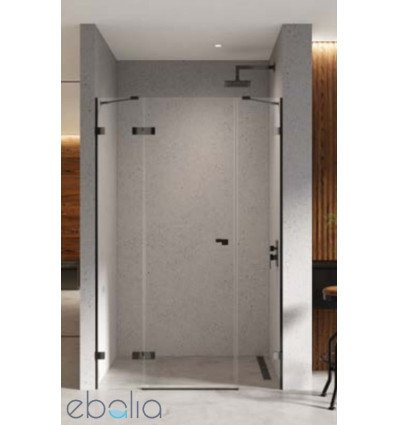 Drzwi wnękowe 110 lewe Eventa Black Chrome New Trendy (EXK-6137)
