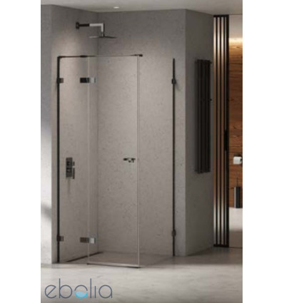 Kabina prostokątna 80x70 Eventa Black Chrome New Trendy (EXK-6145)