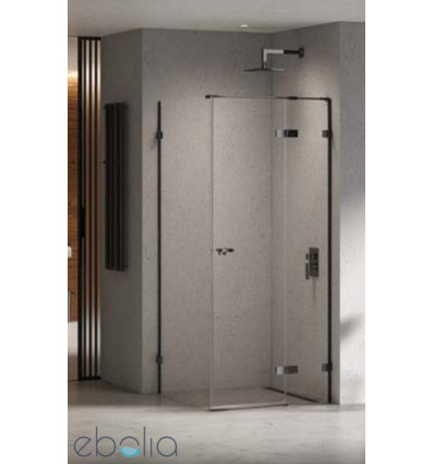 Kabina prostokątna 80x70 Eventa Black Chrome New Trendy (EXK-6145)