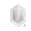 Kabina prostokątna 80x70 Eventa Black Chrome New Trendy (EXK-6145)