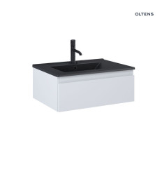 Zestaw umywalka z szafką 60 cm czarny mat/szary mat Vernal Oltens (68005700)