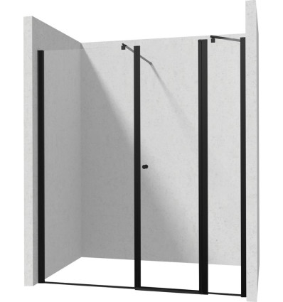 Drzwi uchylne 90 cm + ścianka 30 cm Kerria Deante (KTSUN41P + KTS N83P + KTS N11X)