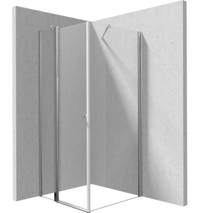 Kabina narożna: drzwi uchylne 100 cm + ścianka 30 cm Kerria Deante (KTSU043P + KTS 083P)