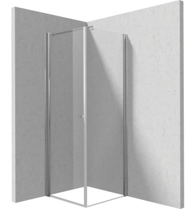 Kabina narożna: ścianka 100 cm + drzwi wahadłowe 90 cm Kerria Deante (KTSW041P + KTS 030P)