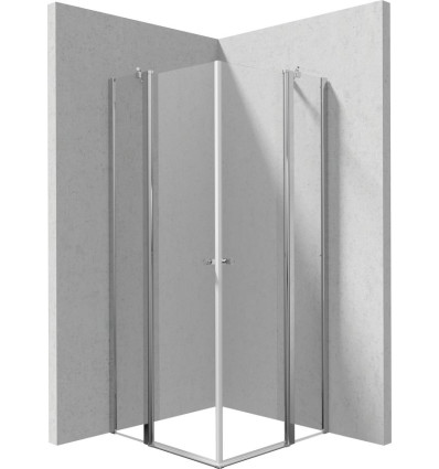 Kabina narożna: podwójne drzwi wahadłowe 90 cm + 80 cm Kerria Deante (KTSU042P + KTSU041P)