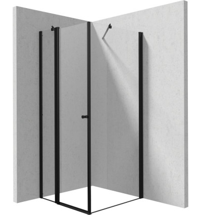 Kabina narożna: drzwi uchylne 100 cm + ścianka 100 cm Kerria Deante (KTSUN43P + KTS N30P)