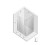 Kabina prostokątna plus 110x80 Eventa Black Chrome New Trendy (EXK-6230)