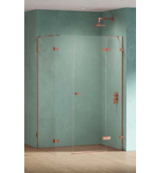 Kabina prostokątna plus 110x80 Eventa Black Chrome New Trendy (EXK-6230)