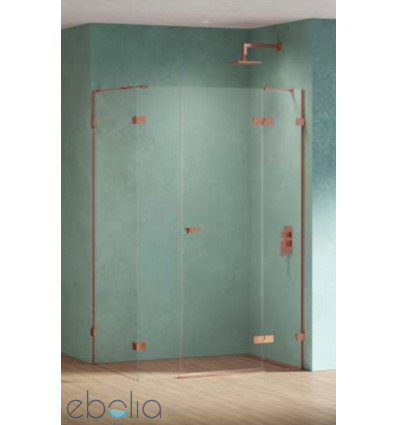Kabina prostokątna plus 110x80 Eventa Black Chrome New Trendy (EXK-6230)