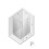 Kabina prostokątna plus 110x80 Eventa Black Chrome New Trendy (EXK-6230)