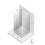 Kabina przyścienna 80x80 Eventa Black Chrome New Trendy (EXK-6248)