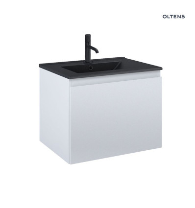 Zestaw umywalka z szafką 60 cm czarny mat/szary mat Vernal Oltens (68013700)