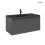 Zestaw umywalka z szafką 100 cm czarny mat/grafit mat Vernal Oltens (68017400)