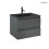 Zestaw umywalka z szafką 60 cm czarny mat/grafit mat Vernal Oltens (68036400)