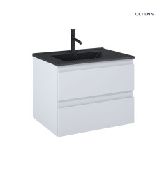 Zestaw umywalka z szafką 60 cm czarny mat/szary mat Vernal Oltens (68036700)