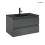 Zestaw umywalka z szafką 80 cm czarny mat/grafit mat Vernal Oltens (68037400)