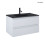 Zestaw umywalka z szafką 80 cm czarny mat/szary mat Vernal Oltens (68037700)
