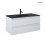 Zestaw umywalka z szafką 100 cm czarny mat/szary mat Vernal Oltens (68038700)