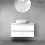 Szafka 80 cm podumywalkowa wisząca z blatem&nbsp;biały połysk Vernal Oltens (68116000)