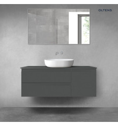 Zestaw mebli łazienkowych 120 cm z blatem grafit mat Vernal Oltens (68208400)