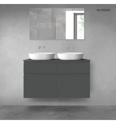 Zestaw mebli łazienkowych 120 cm z blatem grafit mat Vernal Oltens (68300400)