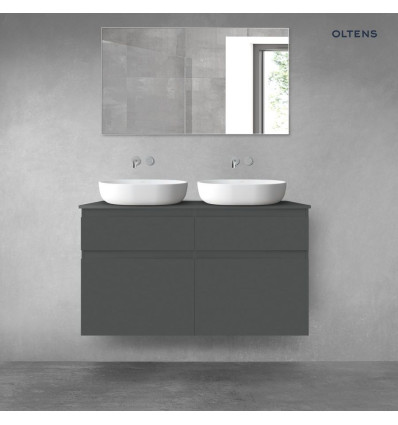 Zestaw mebli łazienkowych 120 cm z blatem grafit mat Vernal Oltens (68300400)