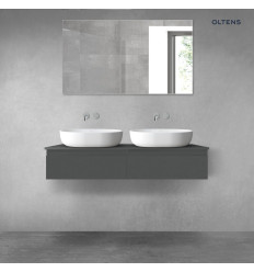 Zestaw mebli łazienkowych 120 cm z blatem grafit mat Vernal Oltens (68238400)