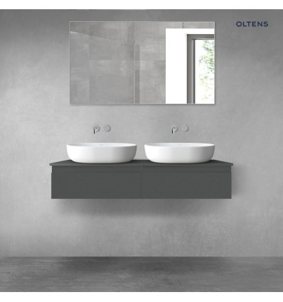 Zestaw mebli łazienkowych 120 cm z blatem grafit mat Vernal Oltens (68238400)