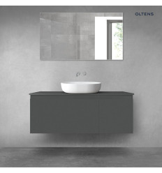 Zestaw mebli łazienkowych 120 cm z blatem grafit mat Vernal Oltens (68250400)