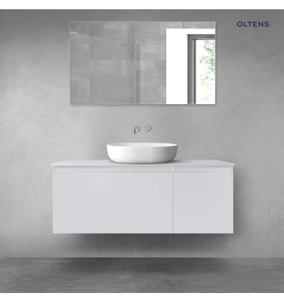 Zestaw mebli łazienkowych 120 cm z blatem szary mat Vernal Oltens (68250700)