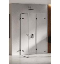 Kabina przyścienna 80x80 lewa Eventa Black Chrome New Trendy (EXK-6272)