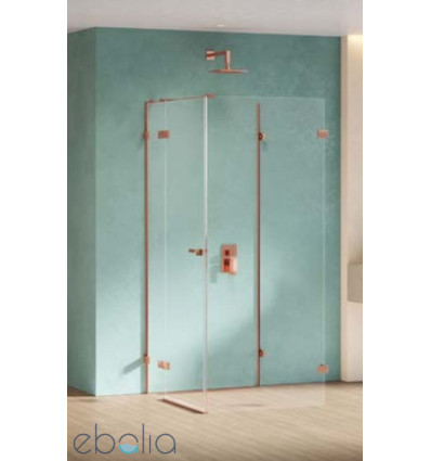 Kabina przyścienna 80x80 lewa Eventa Black Chrome New Trendy (EXK-6272)