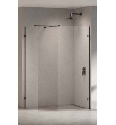 Kabina walk-in 120x80x200 Eventa Black Chrom New Trendy (EXK-6337)