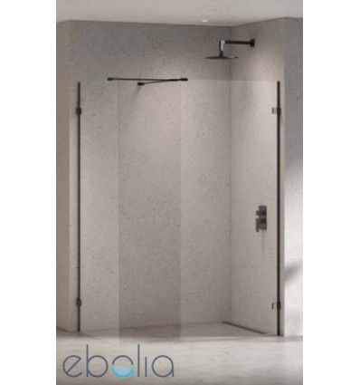 Kabina walk-in 120x80x200 Eventa Black Chrom New Trendy (EXK-6337)